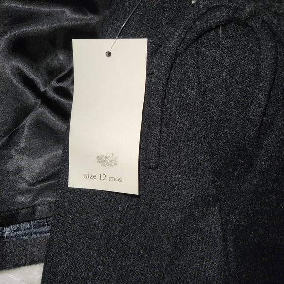 Helena Girl's Size 12 Mo. Dark Gray Wool - Like Set Dress & Coat NWT - Picture 10 of 16